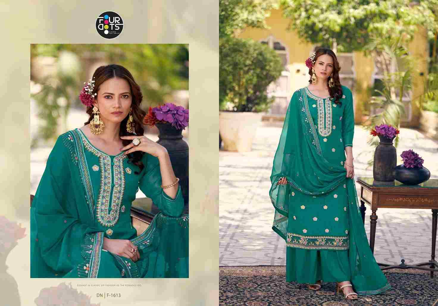 Ibadat By Four Dots 1611 To 1614 Series Beautiful Stylish Festive Suits Fancy Colorful Casual Wear & Ethnic Wear & Ready To Wear Silk Dresses At Wholesale Price