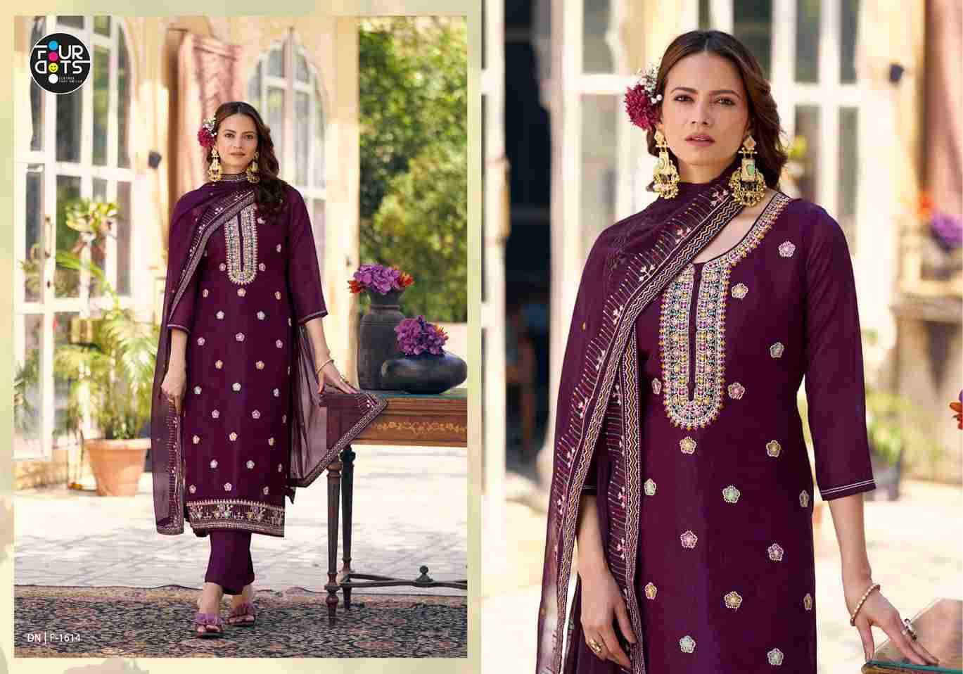 Ibadat By Four Dots 1611 To 1614 Series Beautiful Stylish Festive Suits Fancy Colorful Casual Wear & Ethnic Wear & Ready To Wear Silk Dresses At Wholesale Price