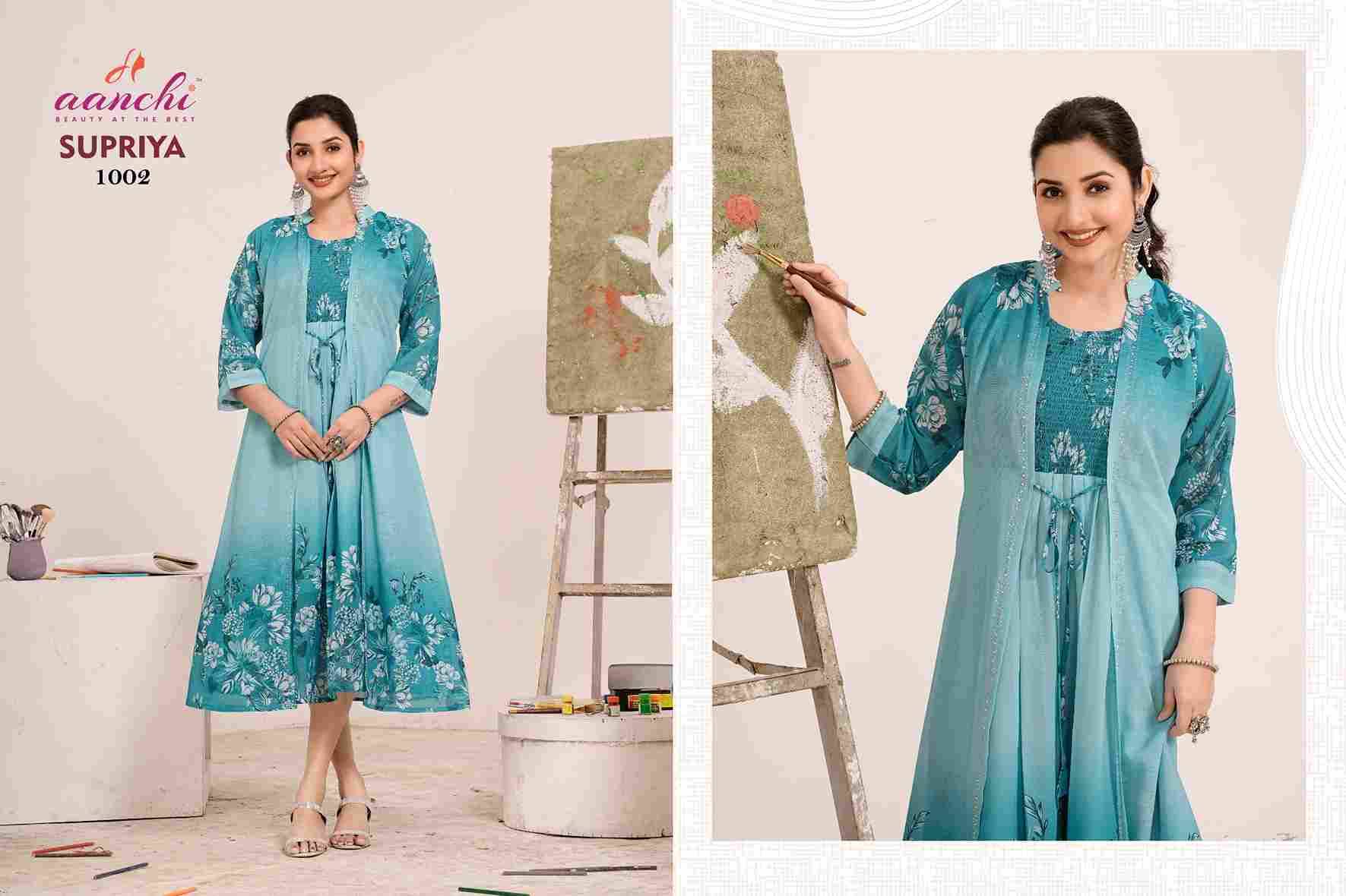 Supriya By Aanchi 1001 To 1004 Series Designer Stylish Fancy Colorful Beautiful Party Wear & Ethnic Wear Collection Fancy Kurtis At Wholesale Price