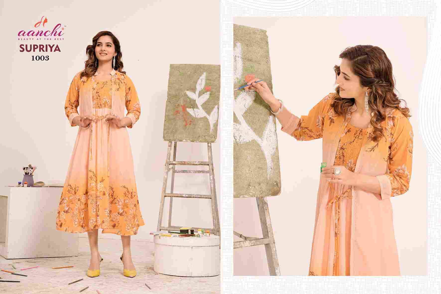 Supriya By Aanchi 1001 To 1004 Series Designer Stylish Fancy Colorful Beautiful Party Wear & Ethnic Wear Collection Fancy Kurtis At Wholesale Price