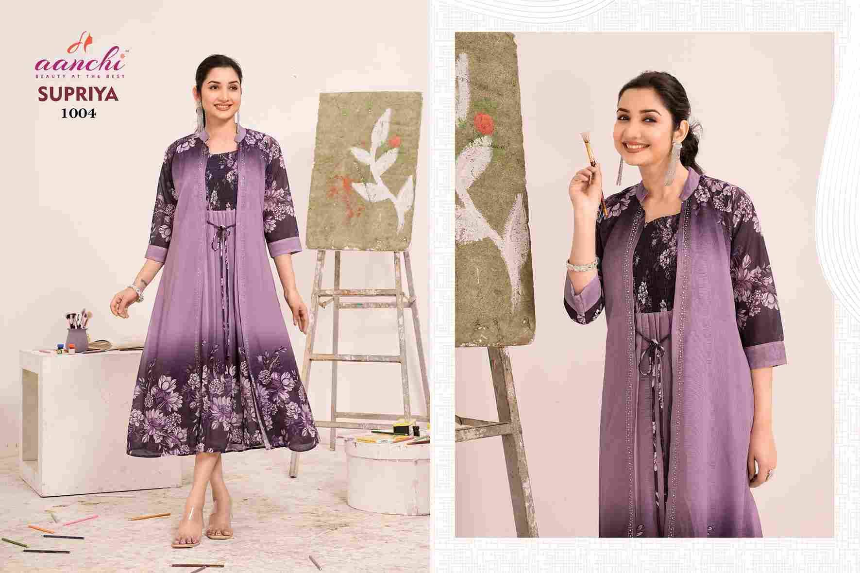 Supriya By Aanchi 1001 To 1004 Series Designer Stylish Fancy Colorful Beautiful Party Wear & Ethnic Wear Collection Fancy Kurtis At Wholesale Price