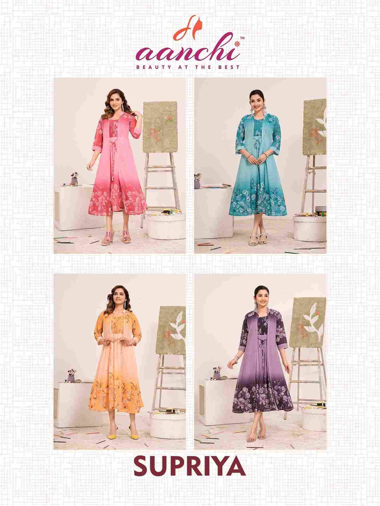 Supriya By Aanchi 1001 To 1004 Series Designer Stylish Fancy Colorful Beautiful Party Wear & Ethnic Wear Collection Fancy Kurtis At Wholesale Price