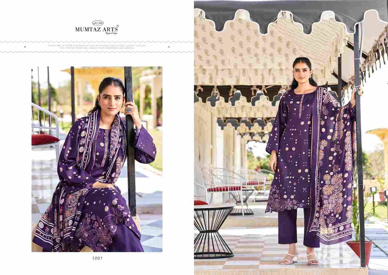Nyasia By Mumtaz Arts 1201 To 1205 Series Designer Festive Suits Collection Beautiful Stylish Fancy Colorful Party Wear & Occasional Wear Pure Jam Satin Dresses At Wholesale Price