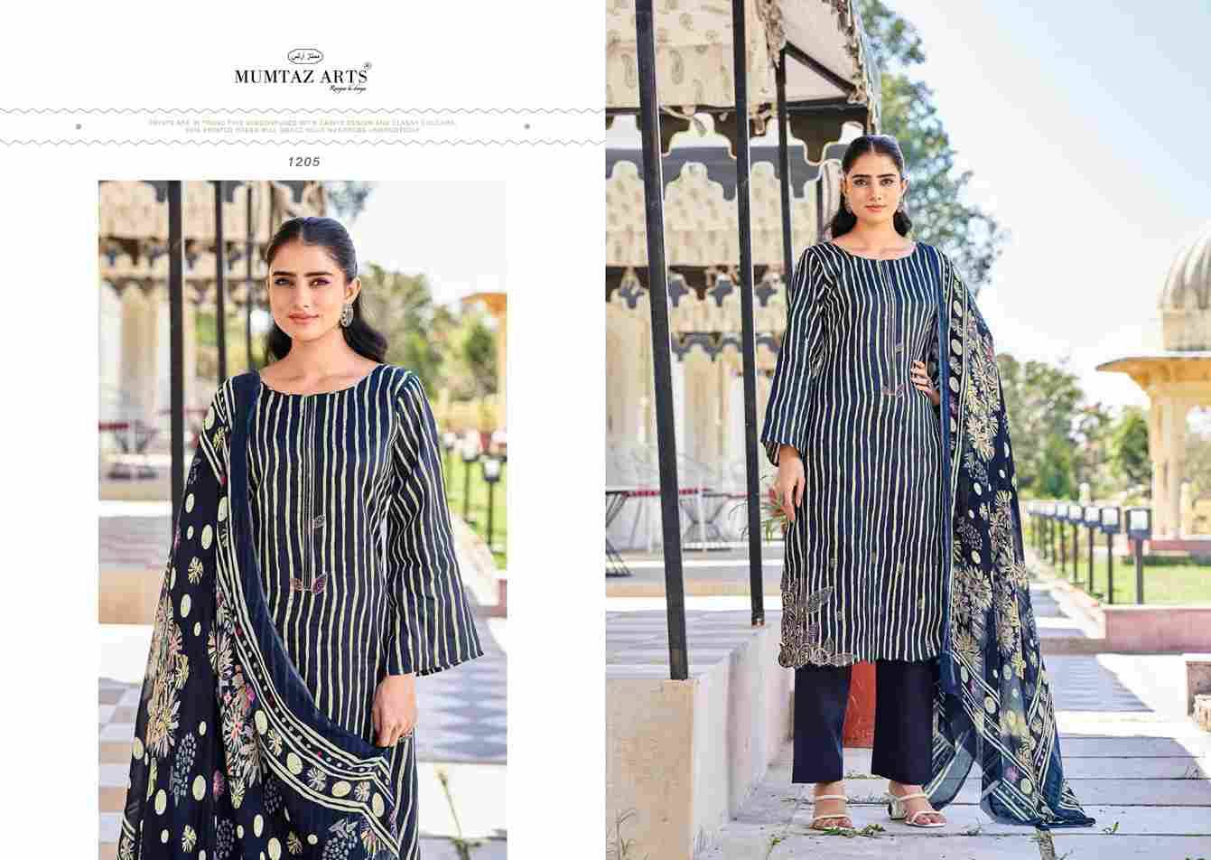 Nyasia By Mumtaz Arts 1201 To 1205 Series Designer Festive Suits Collection Beautiful Stylish Fancy Colorful Party Wear & Occasional Wear Pure Jam Satin Dresses At Wholesale Price