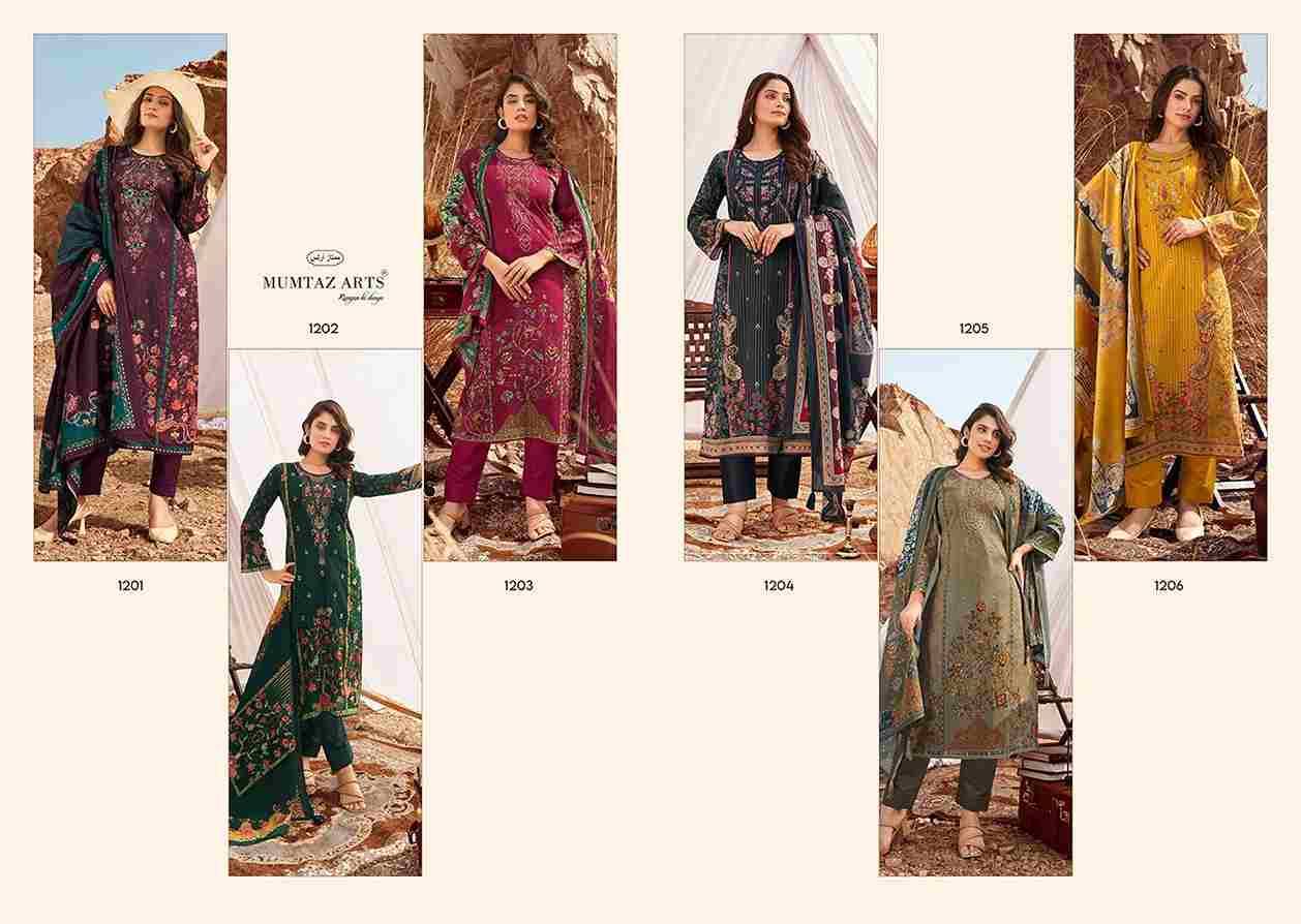 Ellena By Mumtaz Arts 1201 To 1206 Series Designer Festive Suits Collection Beautiful Stylish Fancy Colorful Party Wear & Occasional Wear Pure Cambric Lawn Dresses At Wholesale Price
