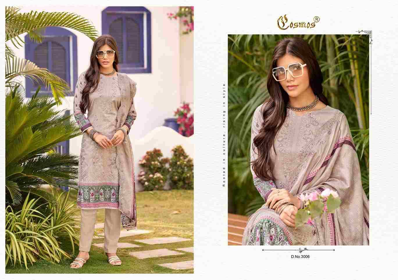 Bin Saeed Vol-3 By Cosmos 3001 To 3008 Series Beautiful Festive Suits Colorful Stylish Fancy Casual Wear & Ethnic Wear Lawn Cotton Print Dresses At Wholesale Price