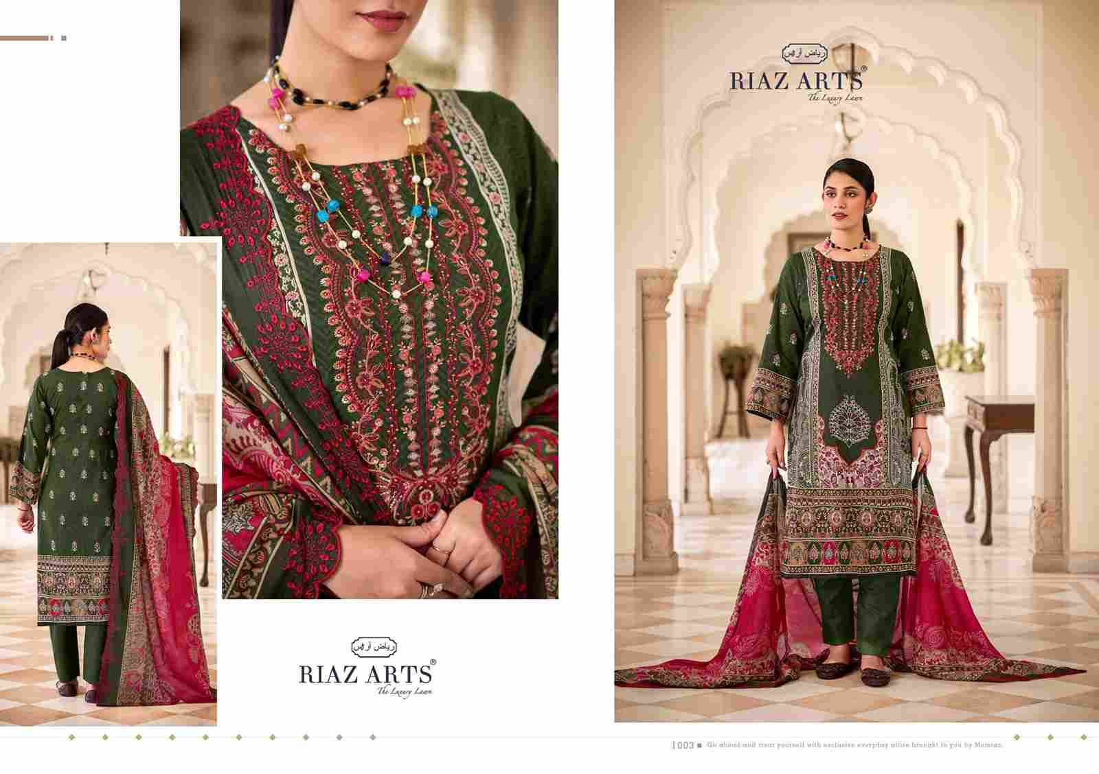Bin Saeed Vol-9 By Riaz Arts 1001 To 1006 Series Beautiful Festive Suits Stylish Fancy Colorful Casual Wear & Ethnic Wear Pure Cotton Print Dresses At Wholesale Price