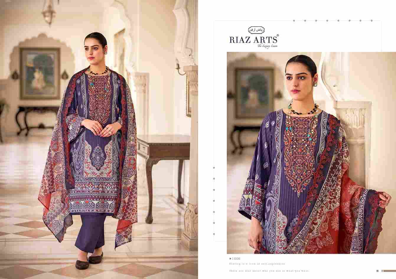 Bin Saeed Vol-9 By Riaz Arts 1001 To 1006 Series Beautiful Festive Suits Stylish Fancy Colorful Casual Wear & Ethnic Wear Pure Cotton Print Dresses At Wholesale Price