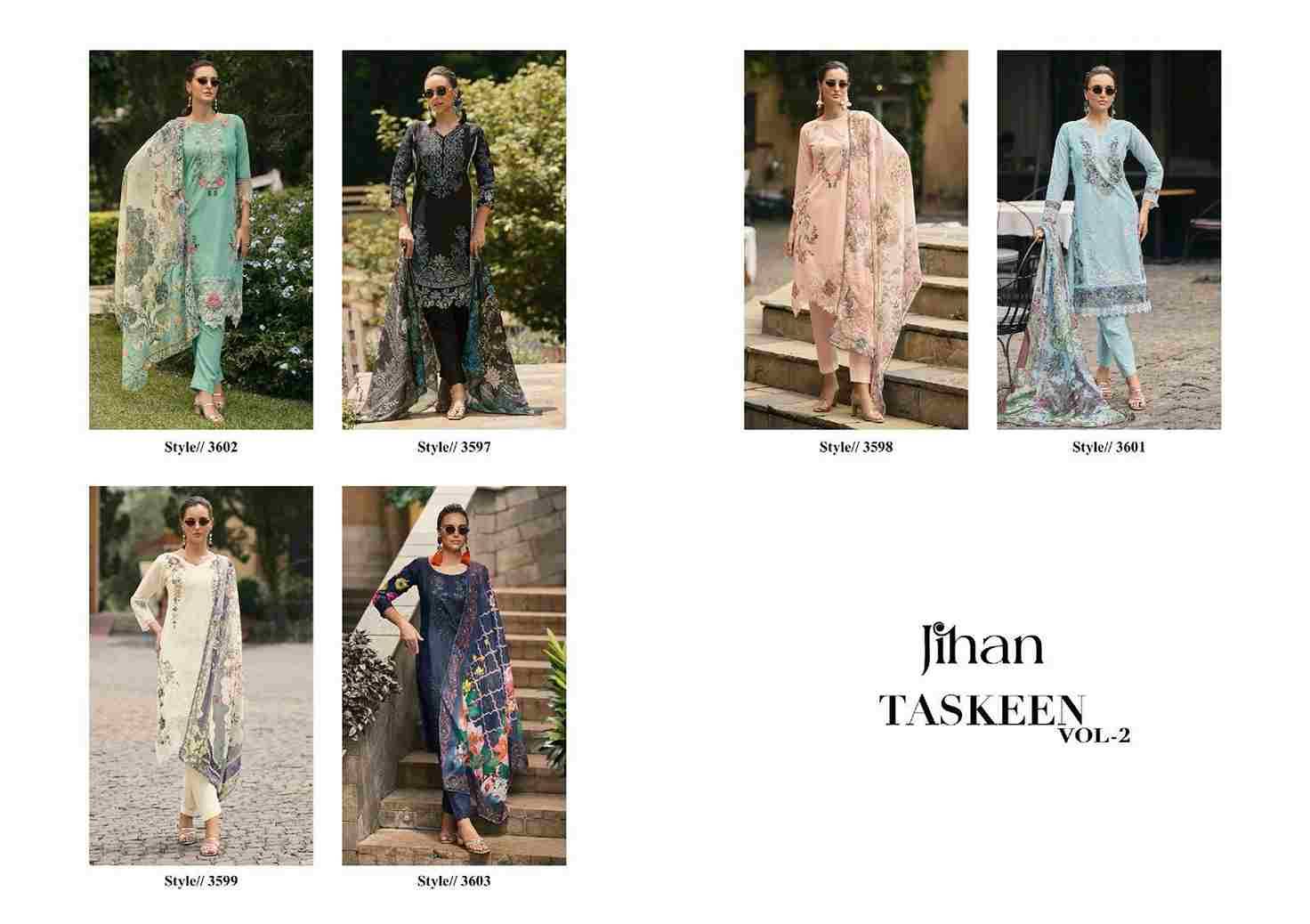 Taskeen Vol-2 By Jihan Designer Pakistani Suits Beautiful Fancy Stylish Colorful Party Wear & Occasional Wear Cotton Dresses At Wholesale Price