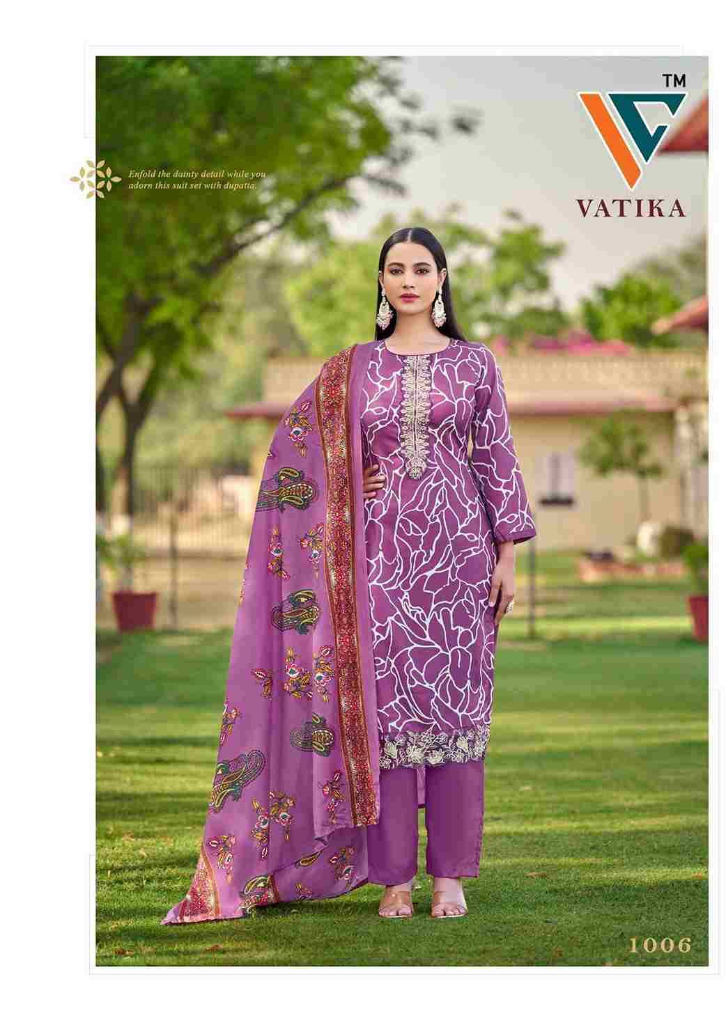 Vatika Vol-1 By Vandana Creation 1001 To 1008 Series Beautiful Festive Suits Stylish Fancy Colorful Casual Wear & Ethnic Wear Cotton Print Dresses At Wholesale Price