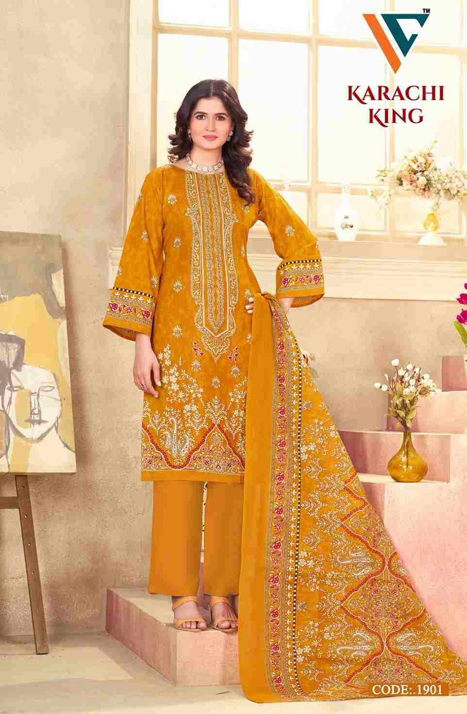 Karachi King Vol-19 By Vandana Creation 1901 To 1908 Series Beautiful Festive Suits Stylish Fancy Colorful Casual Wear & Ethnic Wear Cotton Print Dresses At Wholesale Price