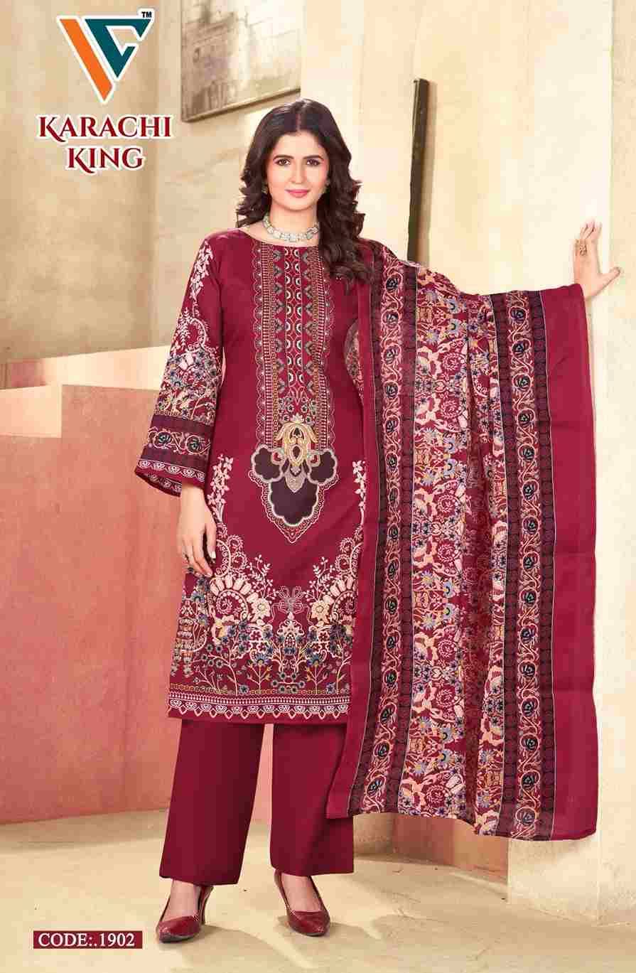 Karachi King Vol-19 By Vandana Creation 1901 To 1908 Series Beautiful Festive Suits Stylish Fancy Colorful Casual Wear & Ethnic Wear Cotton Print Dresses At Wholesale Price