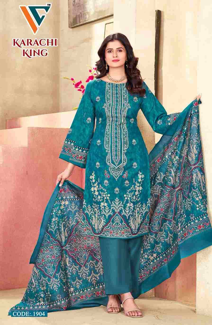 Karachi King Vol-19 By Vandana Creation 1901 To 1908 Series Beautiful Festive Suits Stylish Fancy Colorful Casual Wear & Ethnic Wear Cotton Print Dresses At Wholesale Price