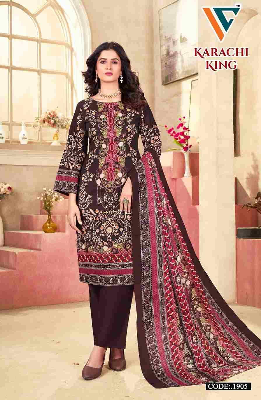 Karachi King Vol-19 By Vandana Creation 1901 To 1908 Series Beautiful Festive Suits Stylish Fancy Colorful Casual Wear & Ethnic Wear Cotton Print Dresses At Wholesale Price