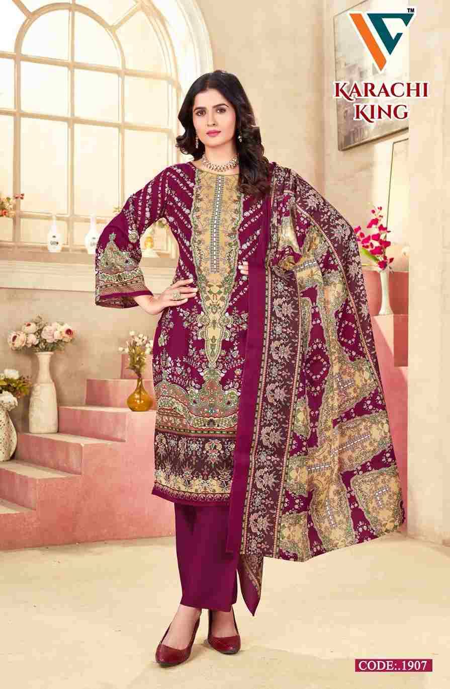 Karachi King Vol-19 By Vandana Creation 1901 To 1908 Series Beautiful Festive Suits Stylish Fancy Colorful Casual Wear & Ethnic Wear Cotton Print Dresses At Wholesale Price