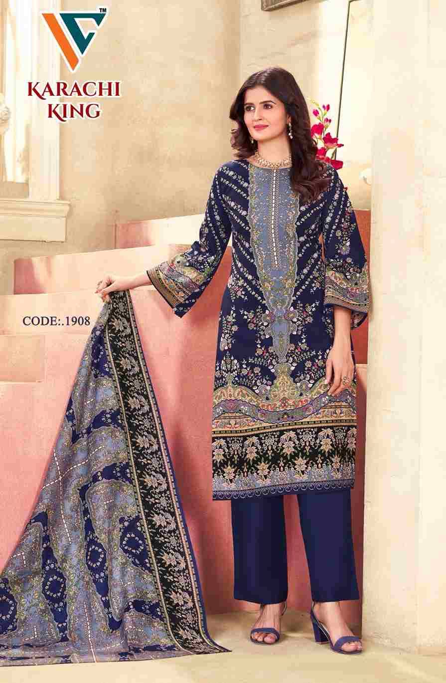 Karachi King Vol-19 By Vandana Creation 1901 To 1908 Series Beautiful Festive Suits Stylish Fancy Colorful Casual Wear & Ethnic Wear Cotton Print Dresses At Wholesale Price