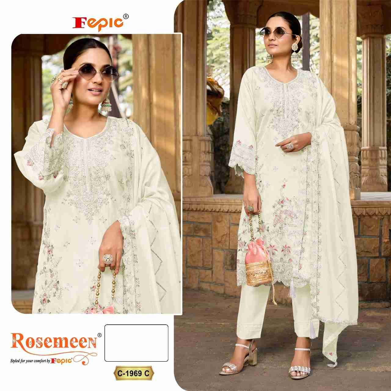 Fepic 1969 Colours By Fepic 1969-A To 1969-C Series Beautiful Pakistani Suits Stylish Fancy Colorful Party Wear & Occasional Wear Organza Embroidered Dresses At Wholesale Price