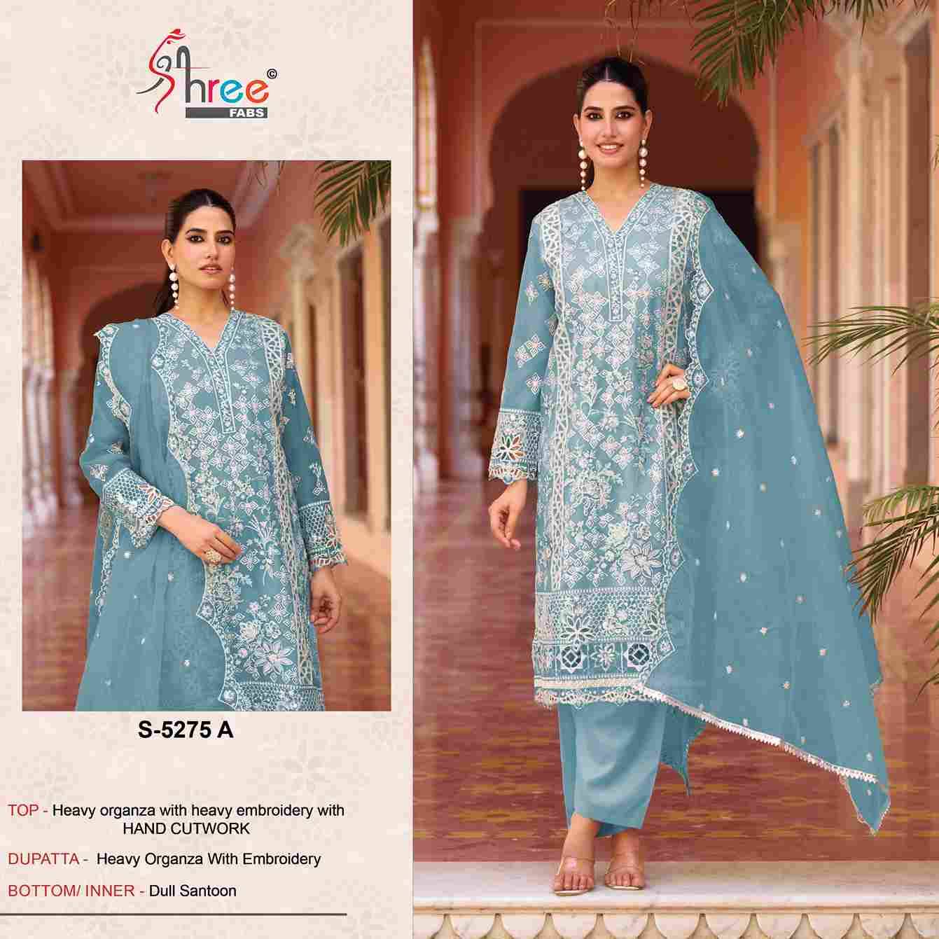 Shree Fabs Hit Design S-5275 Colours By Shree Fabs S-5275-A To S-5275-D Series Beautiful Stylish Pakistani Suits Fancy Colorful Casual Wear & Ethnic Wear & Ready To Wear Heavy Organza Embroidery Dresses At Wholesale Price