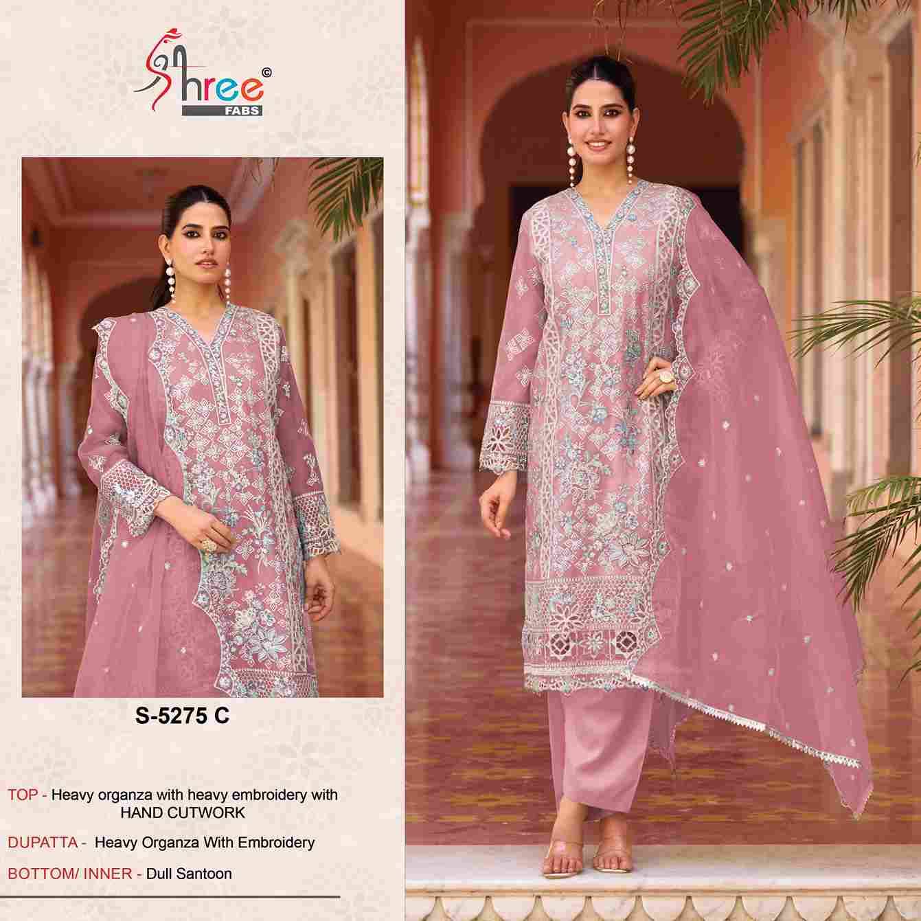 Shree Fabs Hit Design S-5275 Colours By Shree Fabs S-5275-A To S-5275-D Series Beautiful Stylish Pakistani Suits Fancy Colorful Casual Wear & Ethnic Wear & Ready To Wear Heavy Organza Embroidery Dresses At Wholesale Price