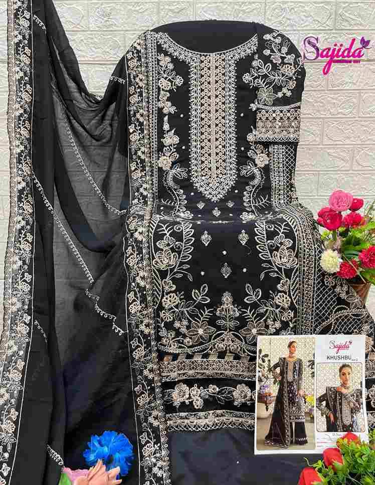 Sajida Hit Design 1039 By Sajida Designer Suits Beautiful Pakistani Suits Colorful Stylish Fancy Casual Wear & Ethnic Wear Heavy Faux Georgette Embroidered Dresses At Wholesale Price