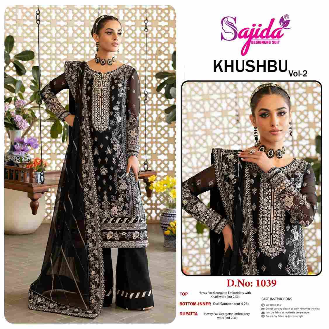 Sajida Hit Design 1039 By Sajida Designer Suits Beautiful Pakistani Suits Colorful Stylish Fancy Casual Wear & Ethnic Wear Heavy Faux Georgette Embroidered Dresses At Wholesale Price