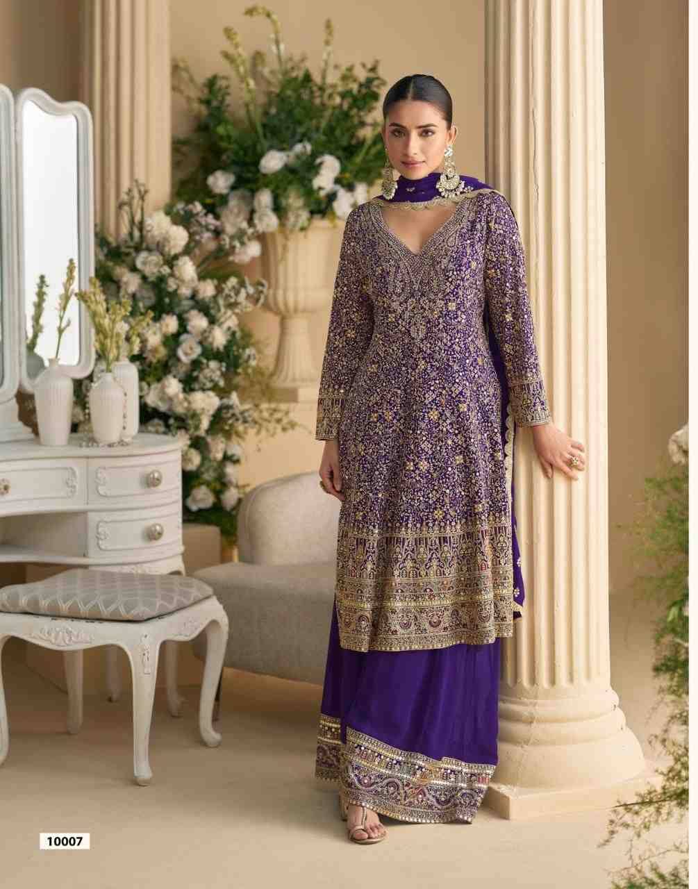 Sayuri Hit Design 10007 By Sayuri Designer Sharara Suits Beautiful Fancy Colorful Stylish Party Wear & Occasional Wear Georgette Dresses At Wholesale Price