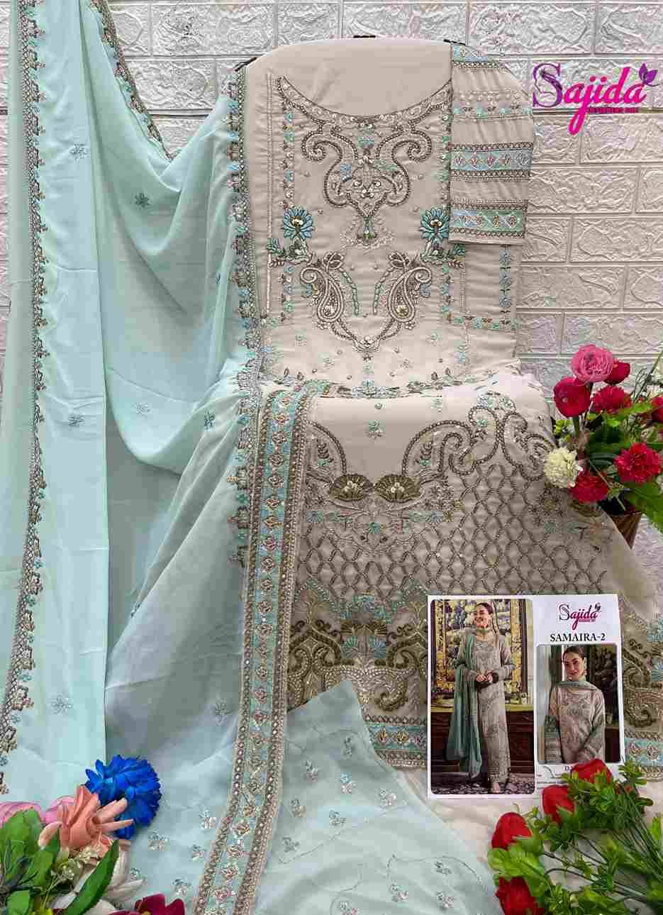 Sajida Hit Design 1038 By Sajida Designer Suits Beautiful Pakistani Suits Colorful Stylish Fancy Casual Wear & Ethnic Wear Heavy Faux Georgette Embroidered Dresses At Wholesale Price