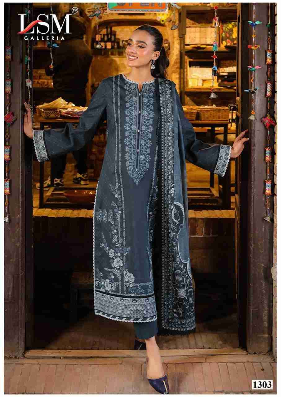 Parian Dream Vol-13 By Lsm Galleria 1301 To 1306 Series Beautiful Festive Suits Colorful Stylish Fancy Casual Wear & Ethnic Wear Pure Lawn Print With Work Dresses At Wholesale Price