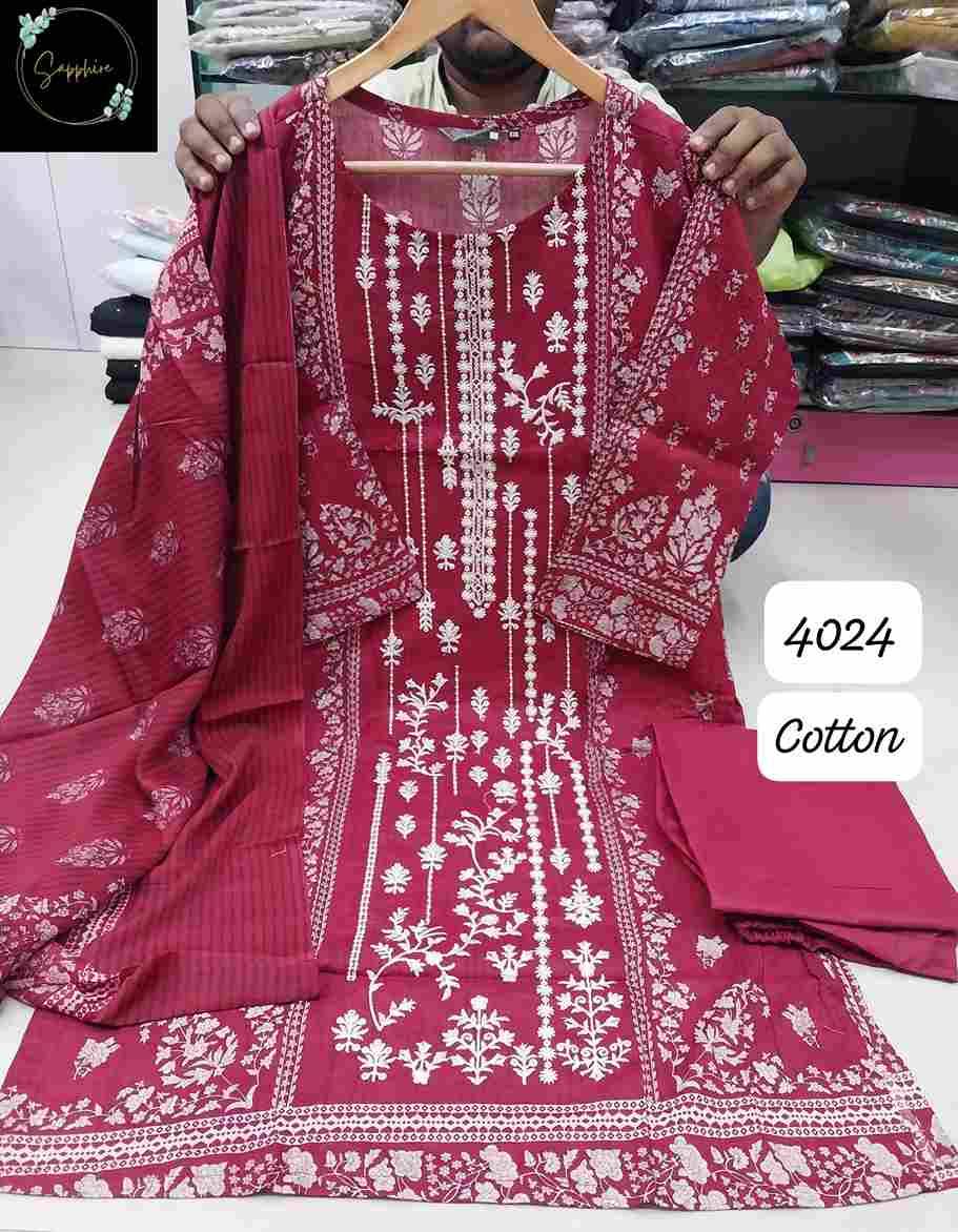 Ex-4024 By Sapphire Beautiful Pakistani Suits Stylish Fancy Colorful Party Wear & Occasional Wear Pure Cotton Print Dresses At Wholesale Price