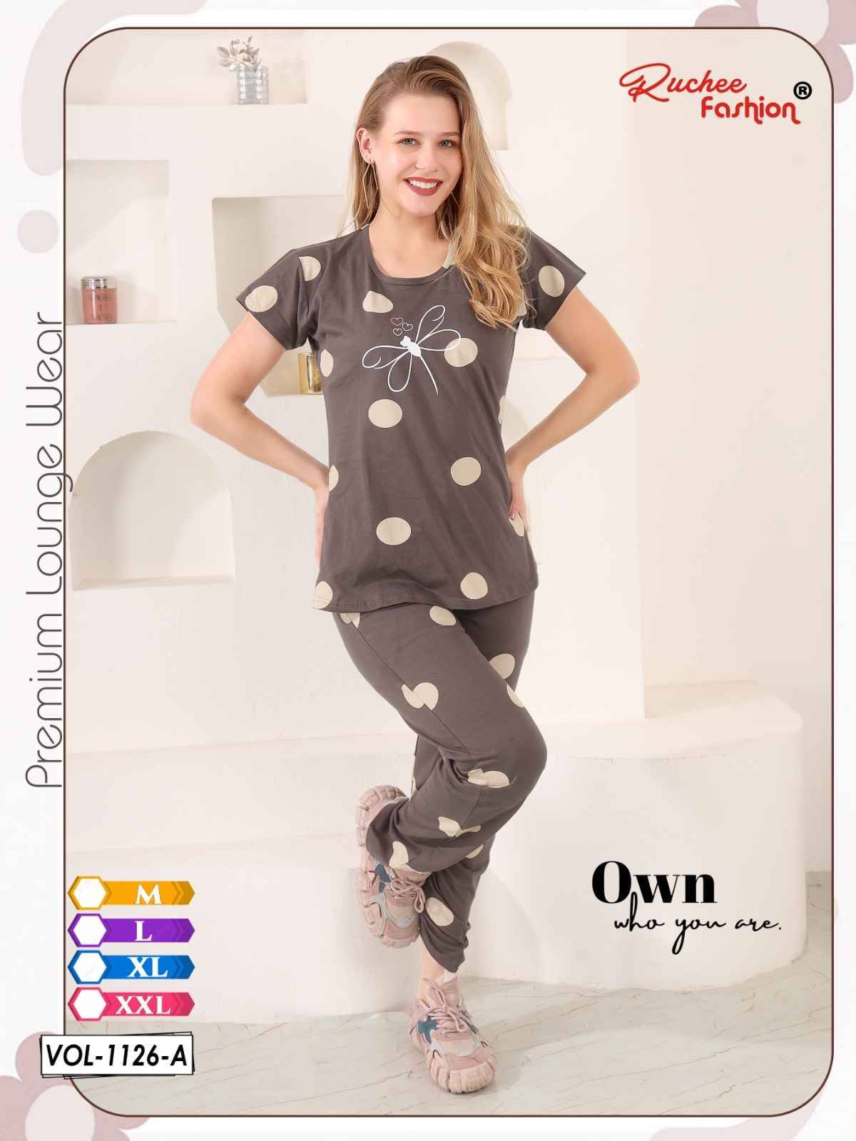Vol-1126 By Ruchee Fashion 1126-A To 1126-F Series Beautiful Stylish Fancy Colorful Casual Wear & Ethnic Wear Hosiery Sinker Night Suits At Wholesale Price