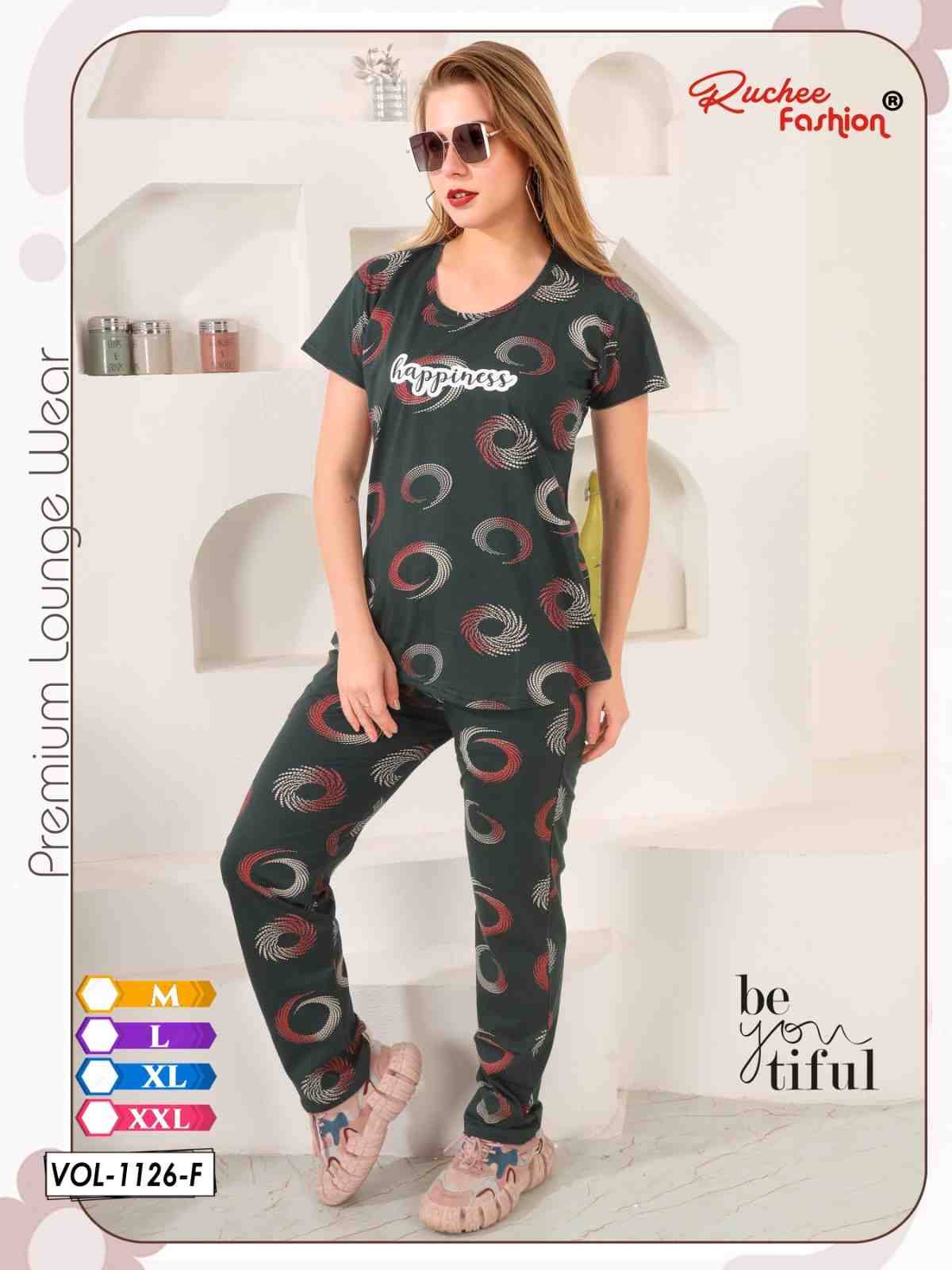 Vol-1126 By Ruchee Fashion 1126-A To 1126-F Series Beautiful Stylish Fancy Colorful Casual Wear & Ethnic Wear Hosiery Sinker Night Suits At Wholesale Price