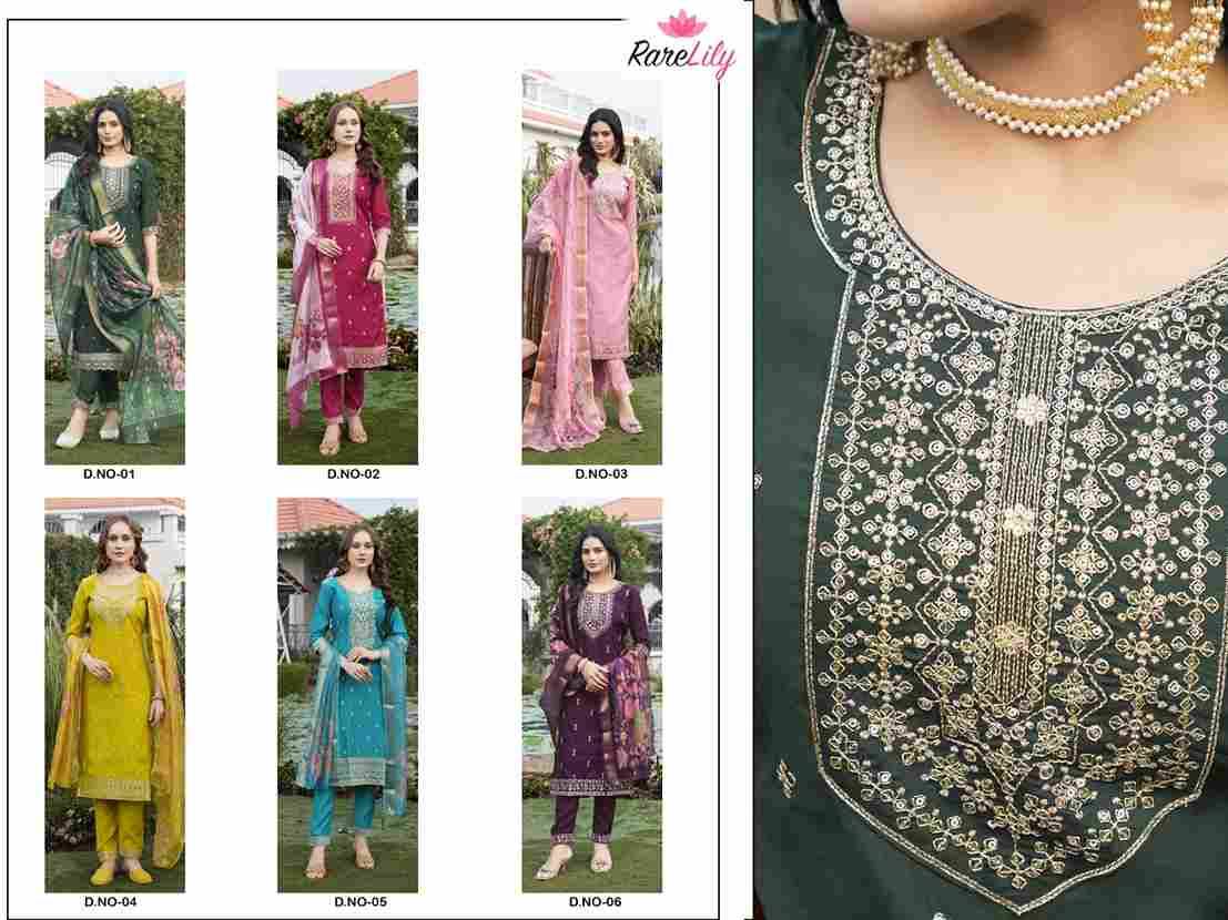 Anuza Vol-1 By Rare Lily 1001 To 1006 Series Beautiful Festive Suits Colorful Stylish Fancy Casual Wear & Ethnic Wear Roman Silk Dresses At Wholesale Price