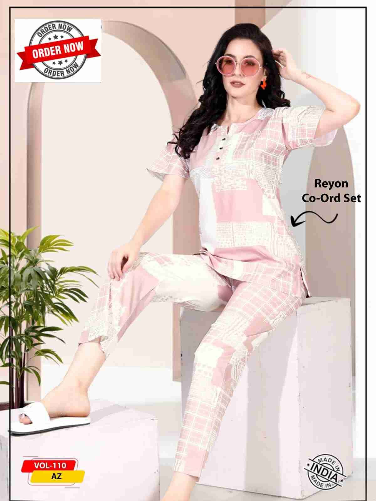 Vol-110 By Kaamiri 110-A To 110-F Series Beautiful Stylish Fancy Colorful Casual Wear & Ethnic Wear Heavy Rayon Night Suits At Wholesale Price