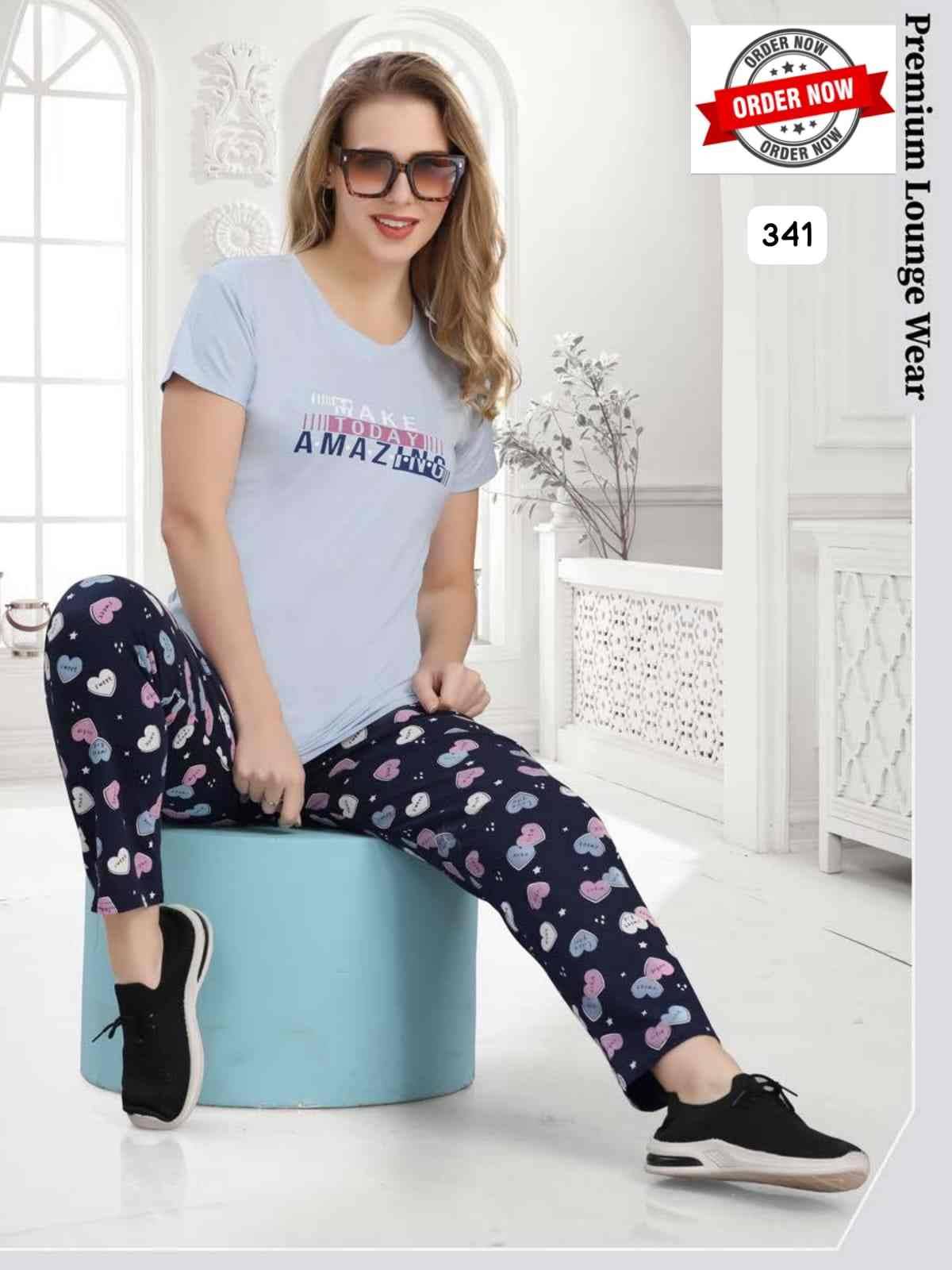 Vol-341 By Kaamiri 341-A To 341-F Series Beautiful Stylish Fancy Colorful Casual Wear & Ethnic Wear Hosiery Cotton Night Suits At Wholesale Price