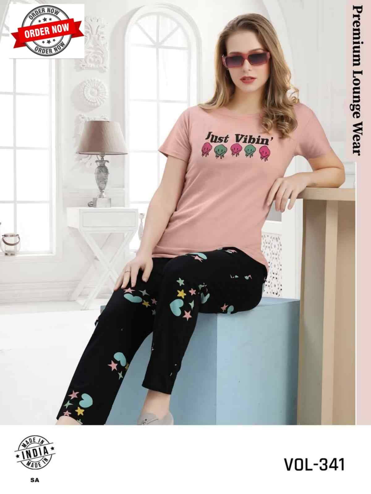 Vol-341 By Kaamiri 341-A To 341-F Series Beautiful Stylish Fancy Colorful Casual Wear & Ethnic Wear Hosiery Cotton Night Suits At Wholesale Price