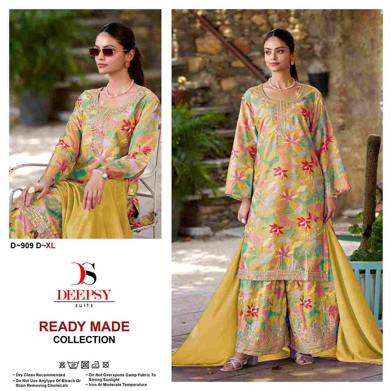 Deepsy Hit Design 909 Colours By Deepsy Suits 909-A To 909-D Series Beautiful Pakistani Suits Colorful Stylish Fancy Casual Wear & Ethnic Wear Pure Chinnon With Embroidered Dresses At Wholesale Price