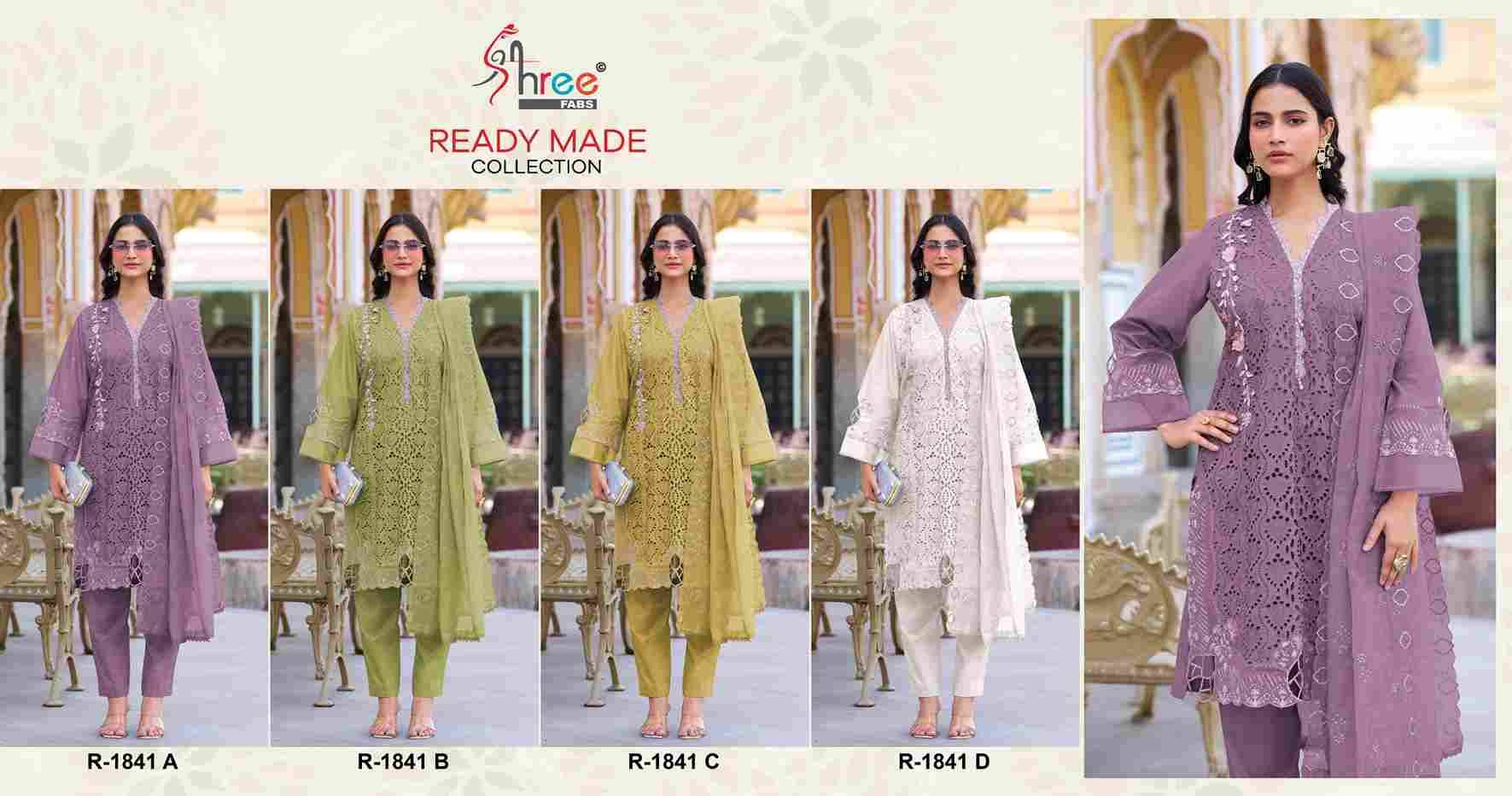 Shree Fabs Hit Design R-1841 Colours By Shree Fabs R-1841-A To R-1841-D Series Designer Pakistani Suits Collection Beautiful Stylish Fancy Colorful Party Wear & Occasional Wear Cambric Cotton Dresses At Wholesale Price