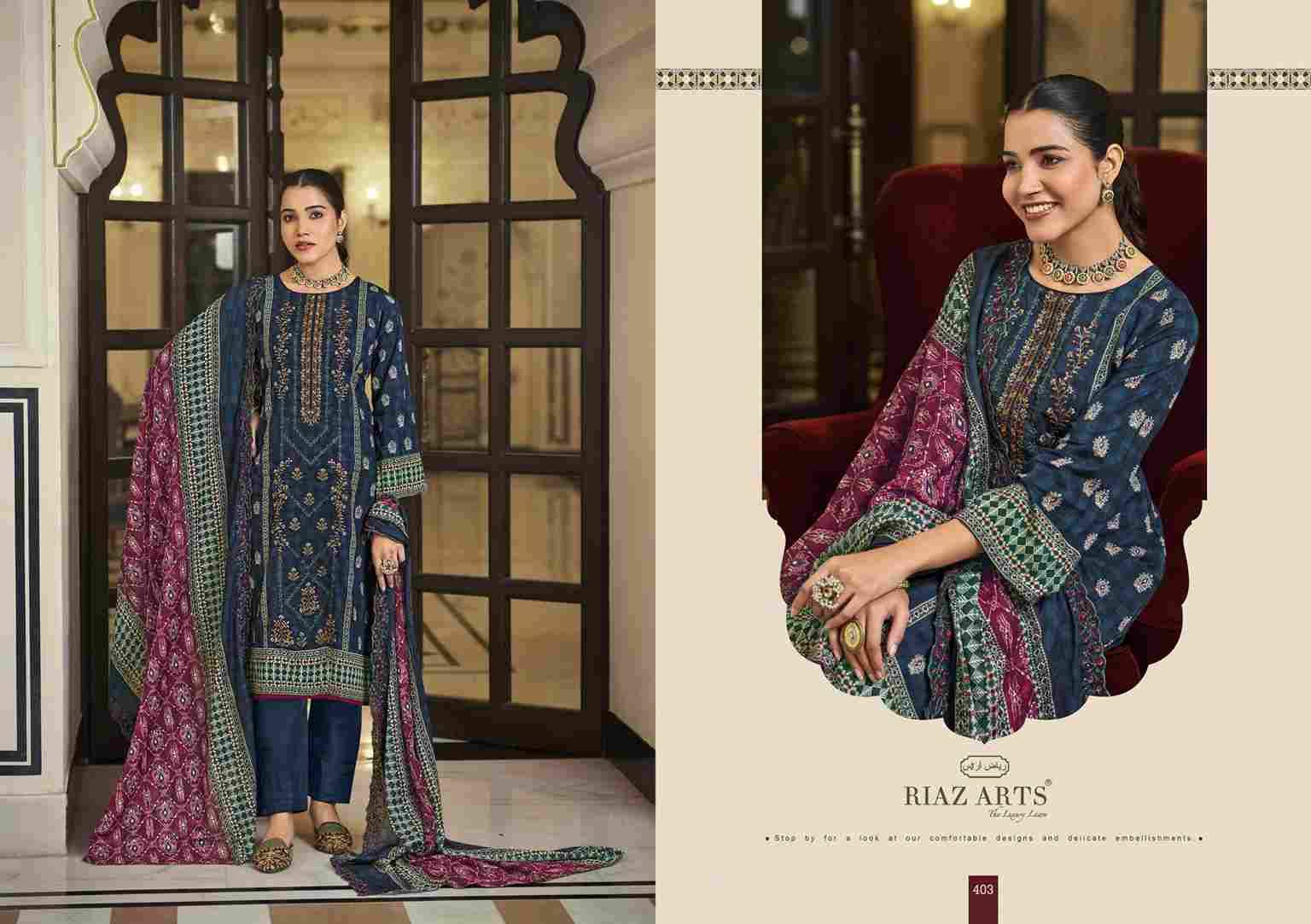 Bin Saeed Hit List By Riaz Arts 401 To 406 Series Beautiful Festive Suits Stylish Fancy Colorful Casual Wear & Ethnic Wear Pure Cotton Print Dresses At Wholesale Price