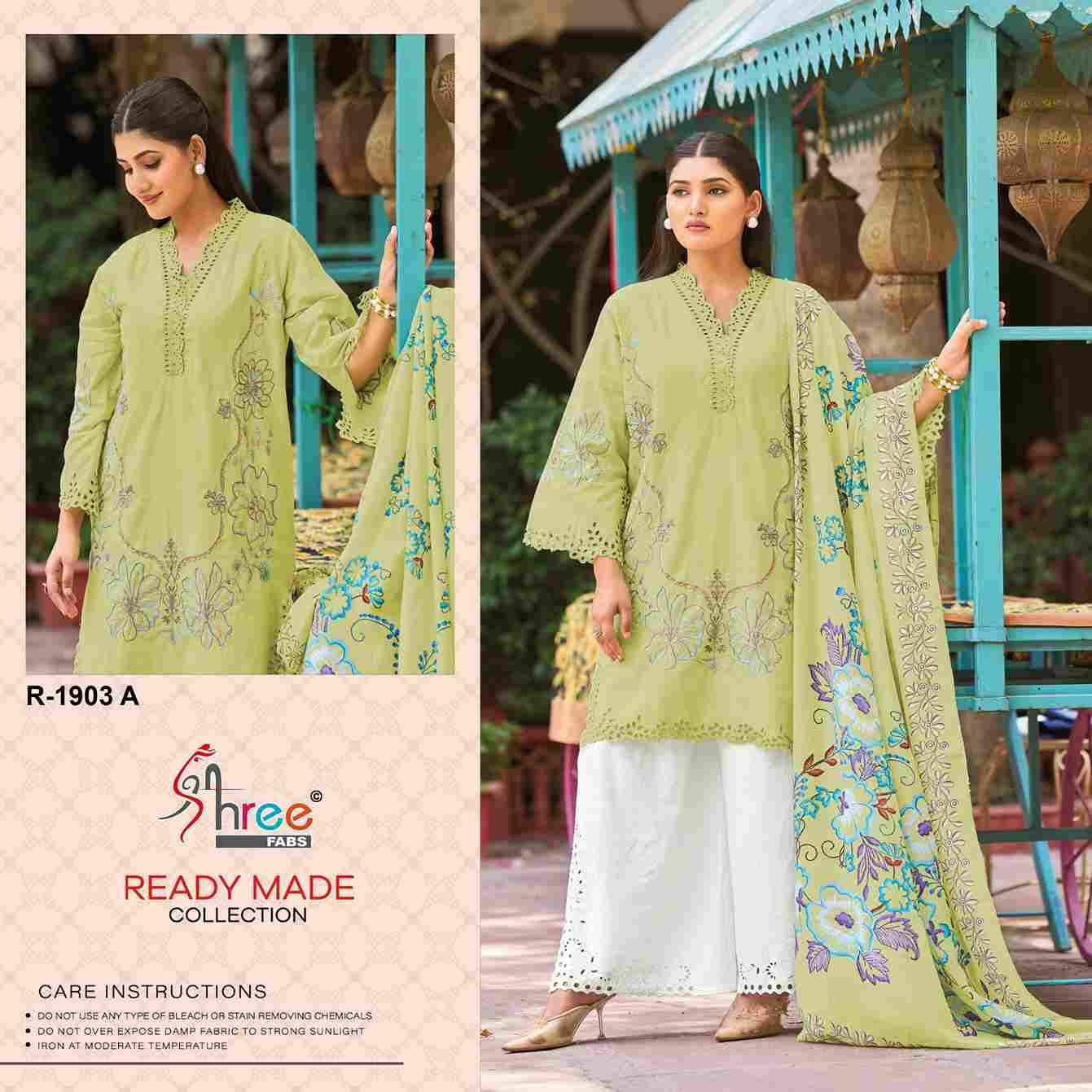Shree Fabs Hit Design R-1903 Colours By Shree Fabs R-1903-A To R-1903-D Series Designer Pakistani Suits Collection Beautiful Stylish Fancy Colorful Party Wear & Occasional Wear Cambric Lawn Cotton Dresses At Wholesale Price