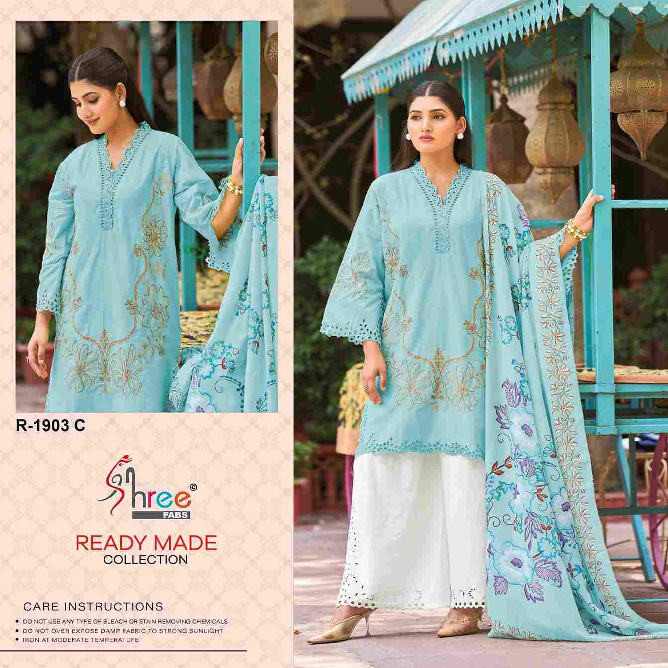 Shree Fabs Hit Design R-1903 Colours By Shree Fabs R-1903-A To R-1903-D Series Designer Pakistani Suits Collection Beautiful Stylish Fancy Colorful Party Wear & Occasional Wear Cambric Lawn Cotton Dresses At Wholesale Price