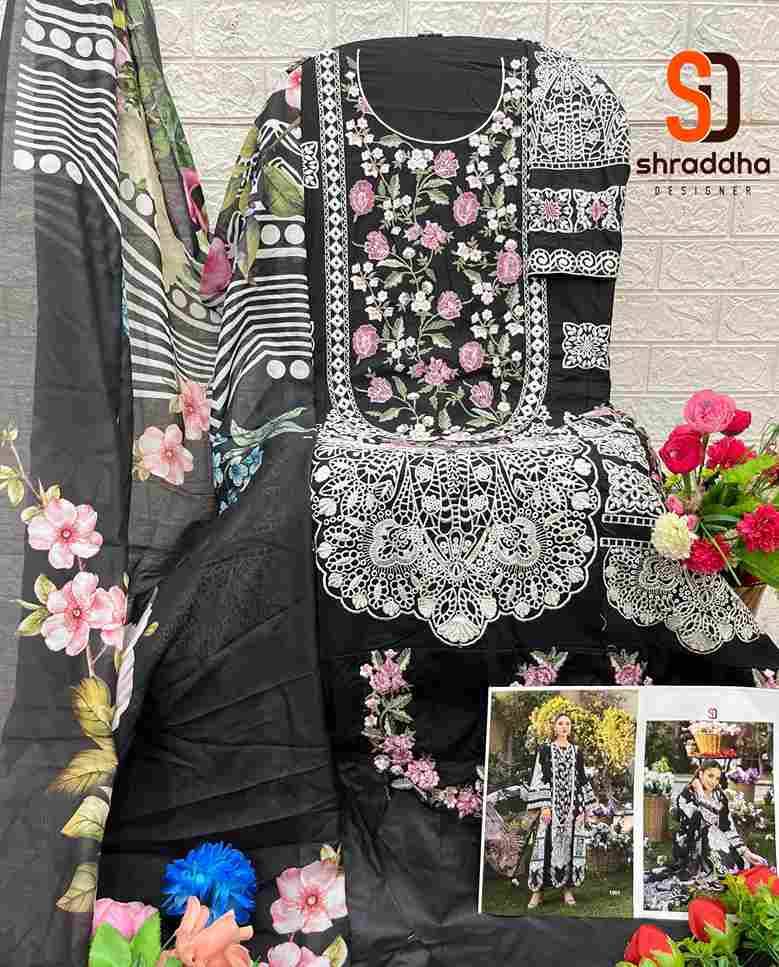 Elaf Vol-1 By Shraddha Designer 1001 To 1004 Series Designer Pakistani Suits Beautiful Stylish Fancy Colorful Party Wear & Occasional Wear Pure Cotton Print Embroidered Dresses At Wholesale Price