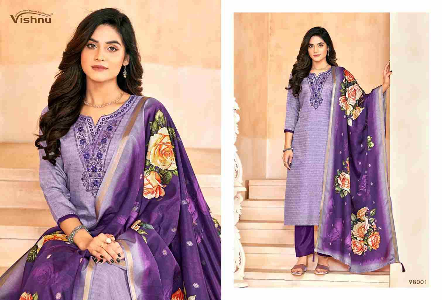 Muskaan By Vishnu 98001 To 98012 Series Beautiful Stylish Festive Suits Fancy Colorful Casual Wear & Ethnic Wear & Ready To Wear Tussar Silk Dresses At Wholesale Price