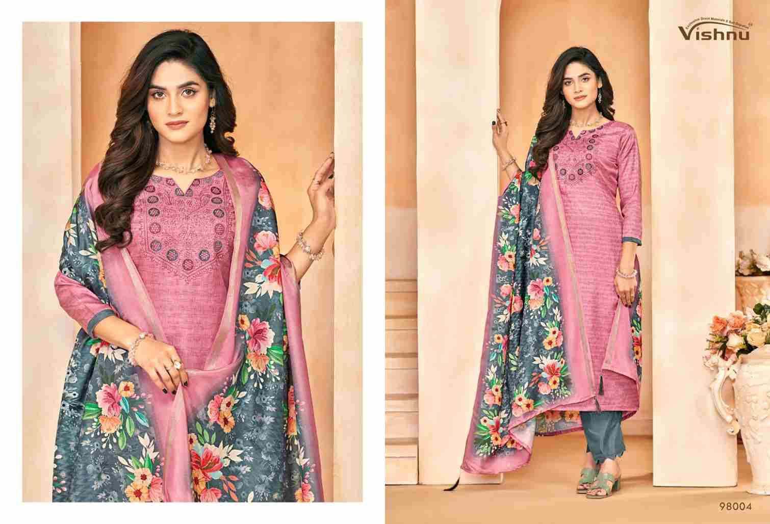 Muskaan By Vishnu 98001 To 98012 Series Beautiful Stylish Festive Suits Fancy Colorful Casual Wear & Ethnic Wear & Ready To Wear Tussar Silk Dresses At Wholesale Price