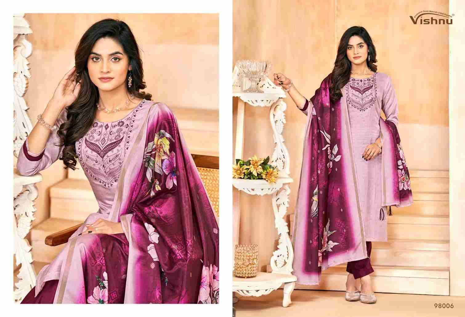 Muskaan By Vishnu 98001 To 98012 Series Beautiful Stylish Festive Suits Fancy Colorful Casual Wear & Ethnic Wear & Ready To Wear Tussar Silk Dresses At Wholesale Price
