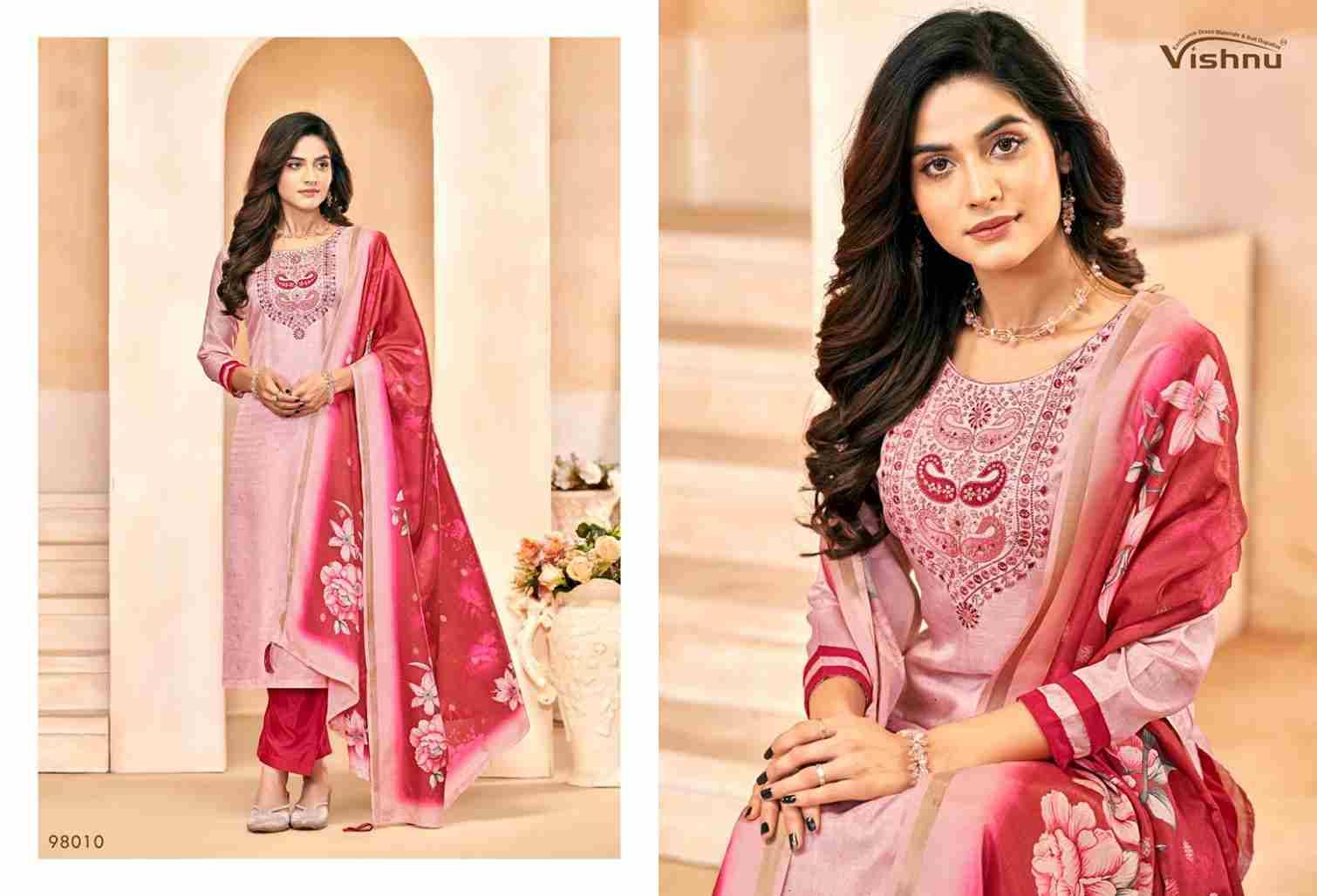 Muskaan By Vishnu 98001 To 98012 Series Beautiful Stylish Festive Suits Fancy Colorful Casual Wear & Ethnic Wear & Ready To Wear Tussar Silk Dresses At Wholesale Price