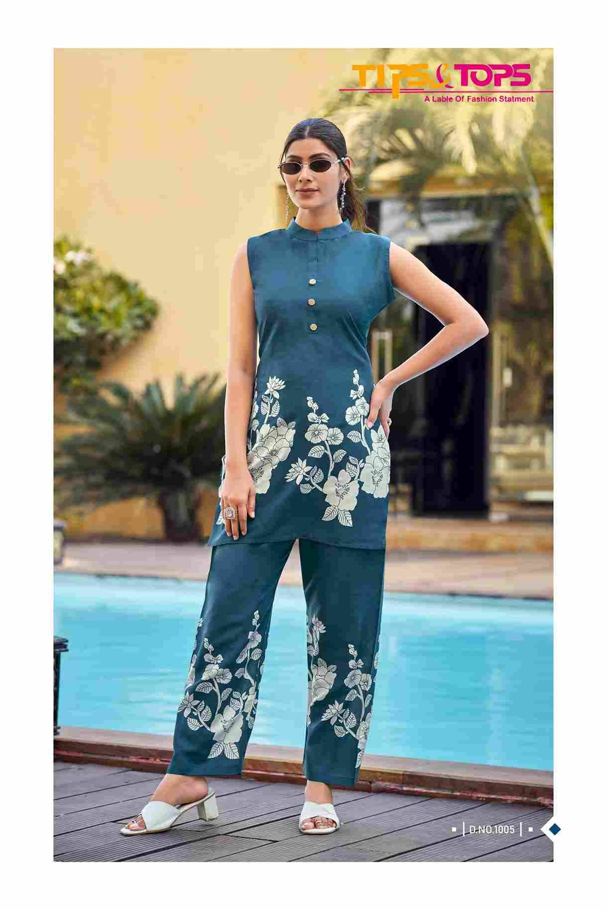 Summer Beauty By Tips And Tops 1001 To 1006 Series Designer Stylish Fancy Colorful Beautiful Party Wear & Ethnic Wear Collection Heavy Rayon Co-Ords At Wholesale Price