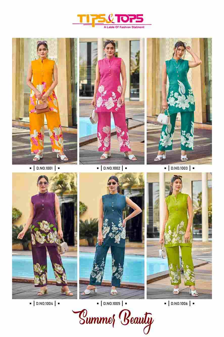 Summer Beauty By Tips And Tops 1001 To 1006 Series Designer Stylish Fancy Colorful Beautiful Party Wear & Ethnic Wear Collection Heavy Rayon Co-Ords At Wholesale Price