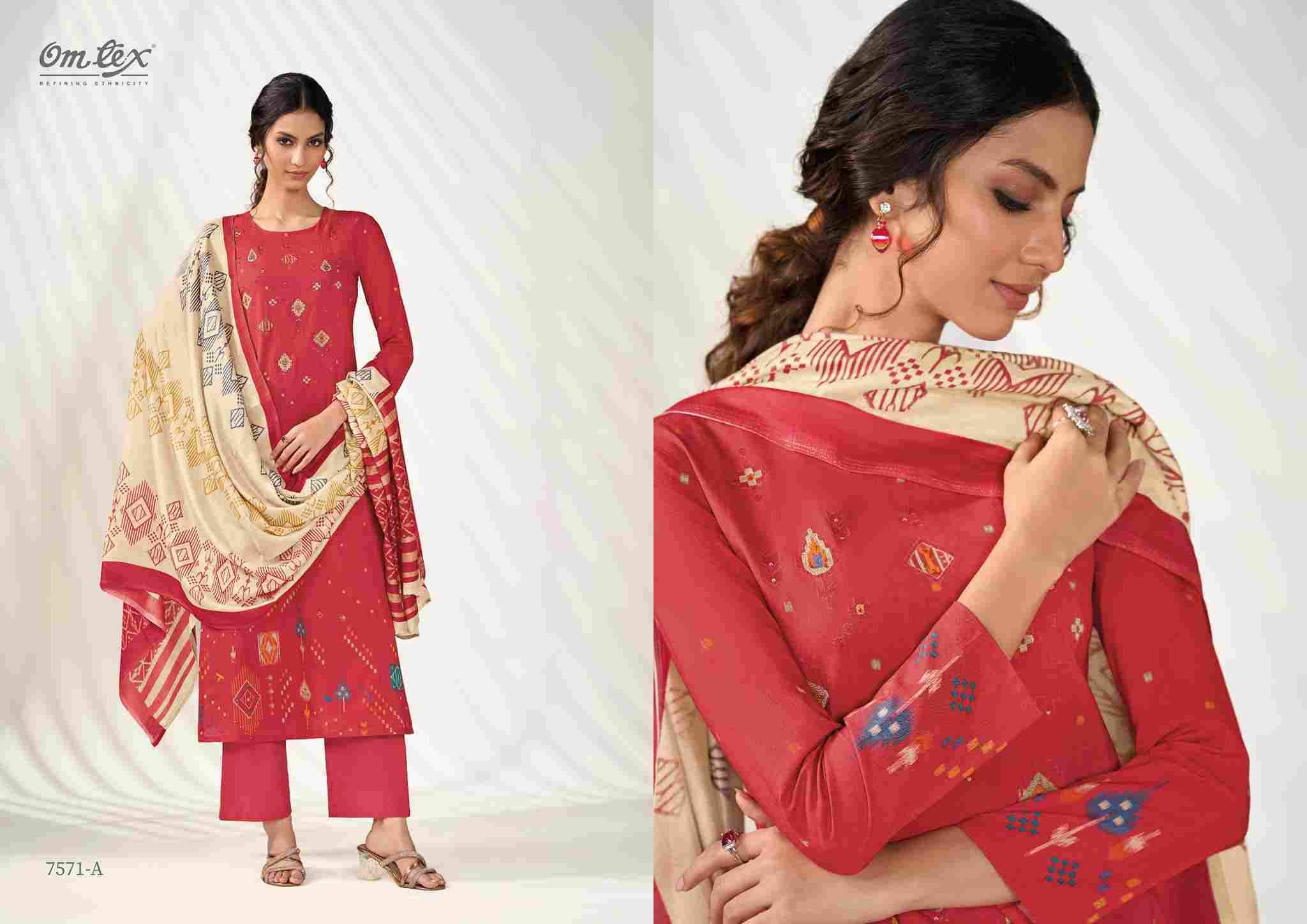 Bold Fashion By Om Tex 7571-A To 7571-C Series Beautiful Suits Stylish Fancy Colorful Party Wear & Ethnic Wear Lawn Cotton Dresses At Wholesale Price