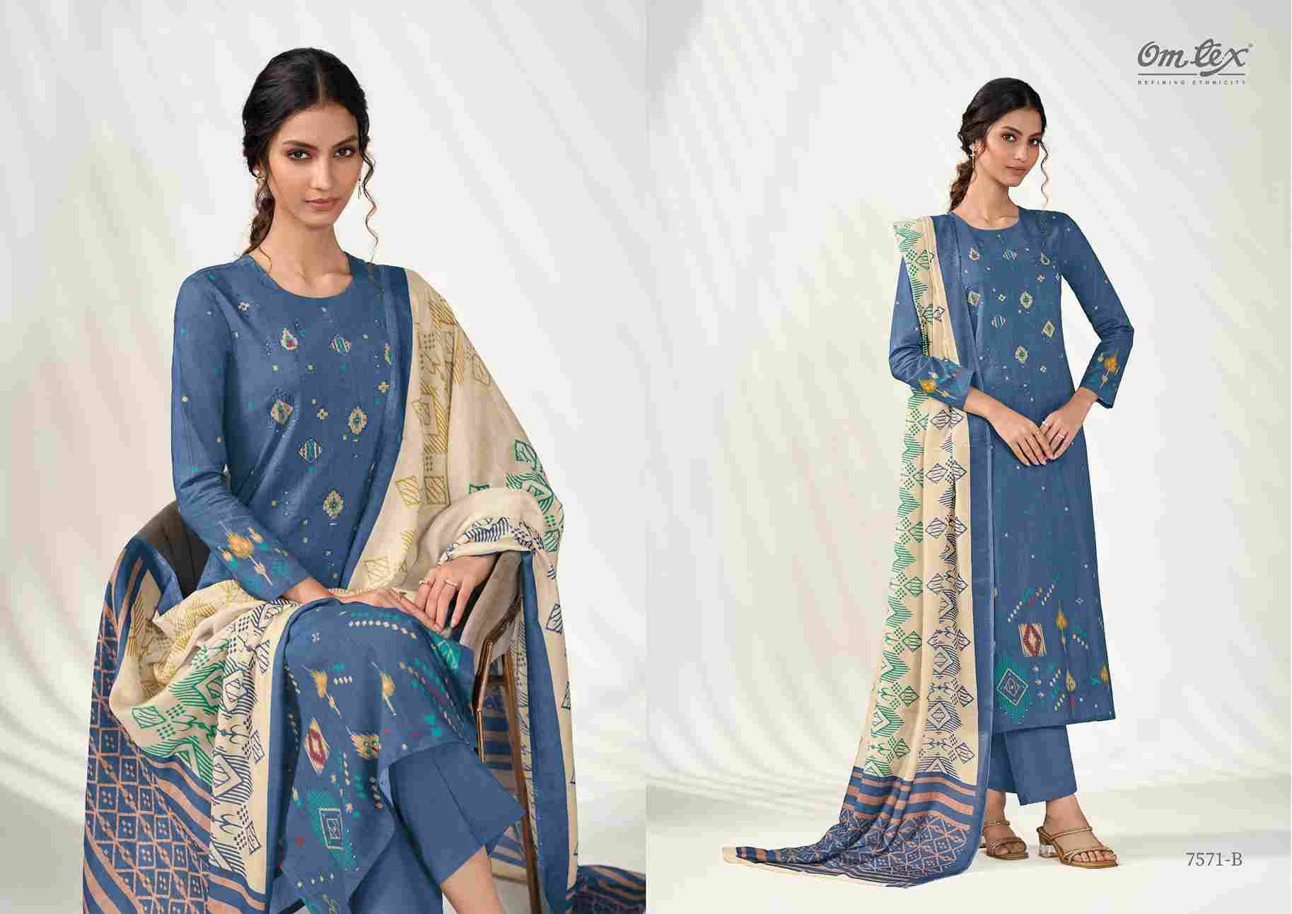 Bold Fashion By Om Tex 7571-A To 7571-C Series Beautiful Suits Stylish Fancy Colorful Party Wear & Ethnic Wear Lawn Cotton Dresses At Wholesale Price