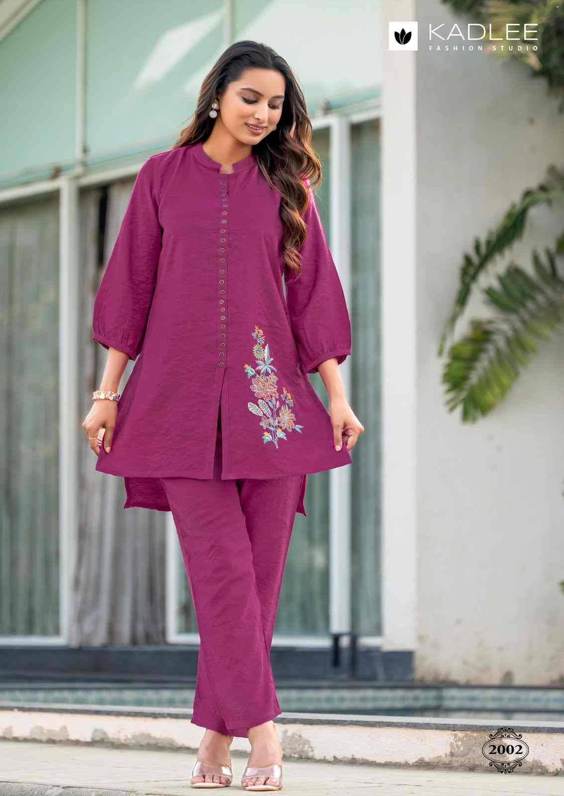 Erina By Kadlee 2001 To 2006 Series Designer Stylish Fancy Colorful Beautiful Party Wear & Ethnic Wear Collection Viscose Crepe Tops With Bottom At Wholesale Price